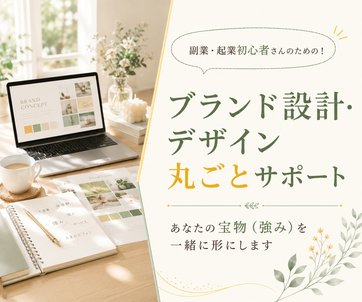 選ばれるブランドの土台を一緒に設計します 想い・強み・世界観を整理し「あなただから」と選ばれる軸づくり イメージ1