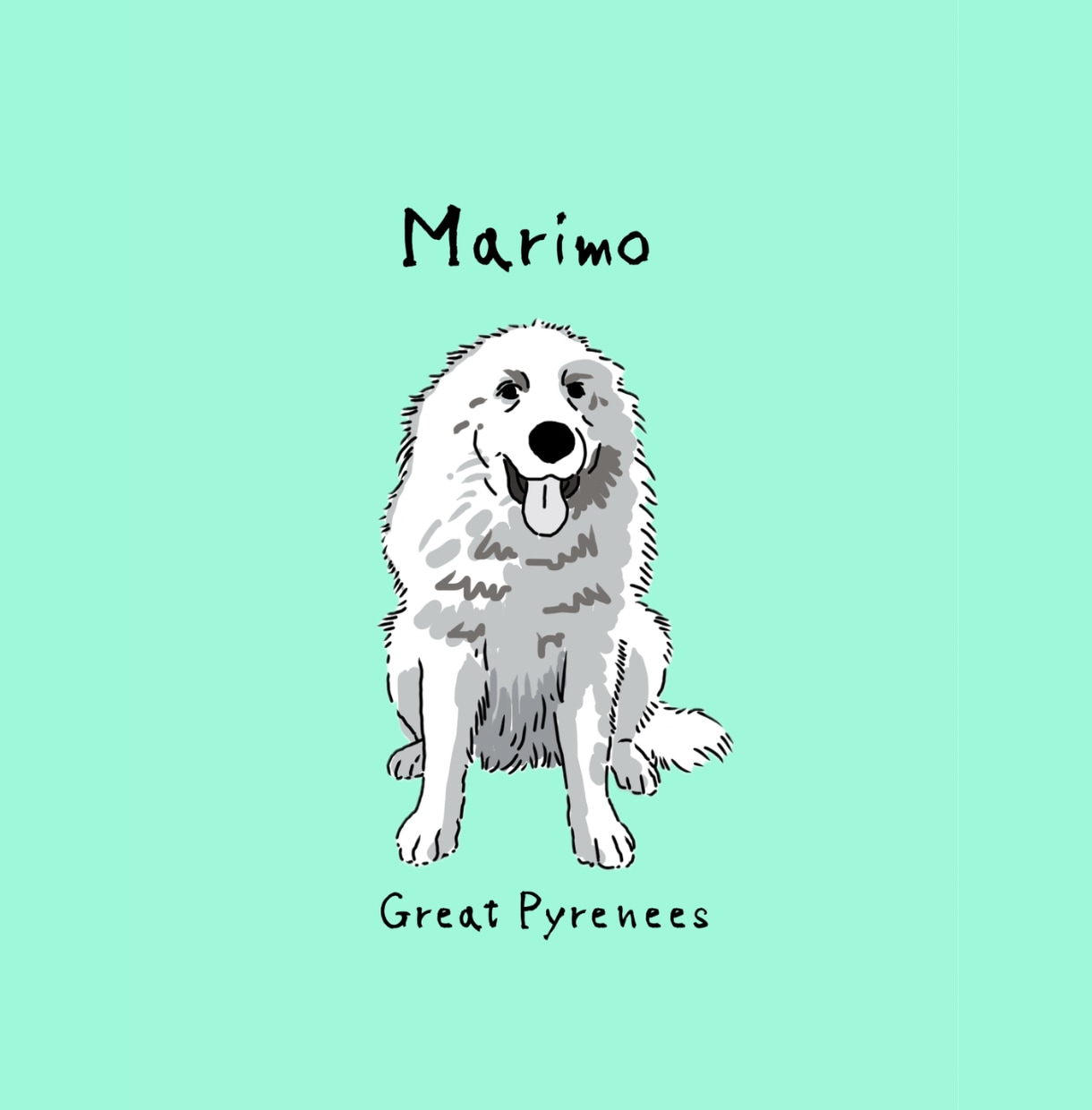 シンプルな線と配色で綺麗目な犬の絵を描きます 少ない色数とシンプルな線でセンスのいい絵に仕上げます イメージ5