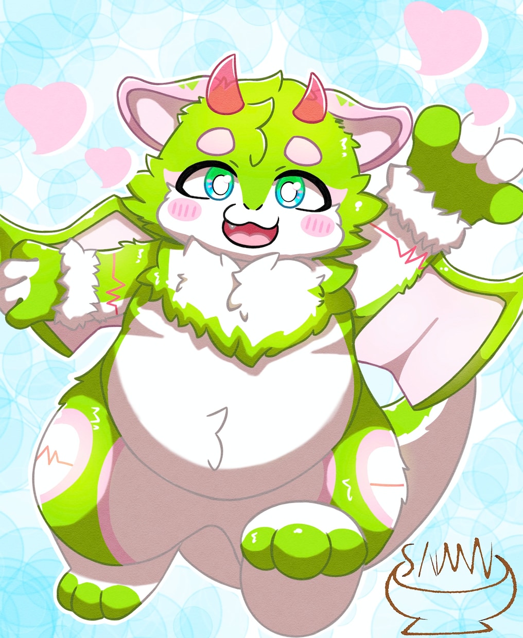 ケモノ、ドラゴンイラストを描きます ゆるくてかわいいデフォルメ調のイラストを描きます イメージ2