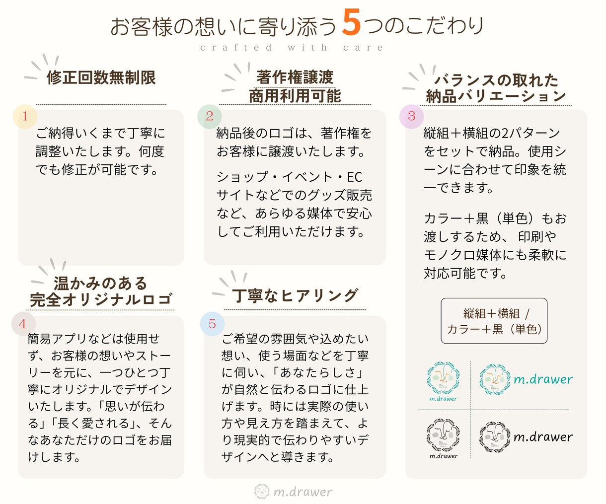 手描きの線画イラストで優しい癒しのロゴを制作します 動物・野菜・他/シンプルほっこり♪商用利用可/AIデータ込み イメージ8