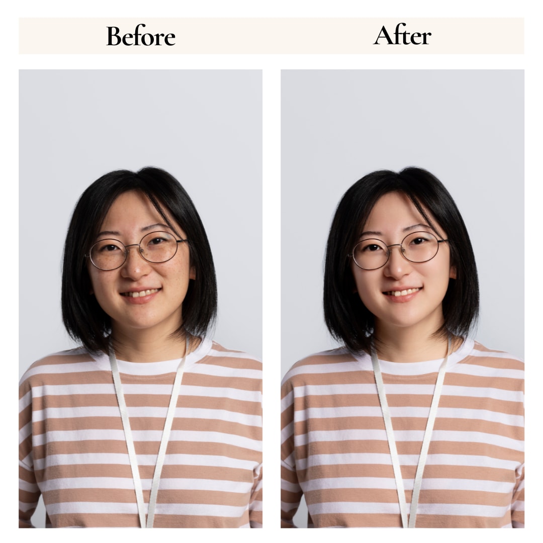 レタッチのプロが人物写真を綺麗に修正します 修正・合成・加工等何でも受け付けます イメージ4