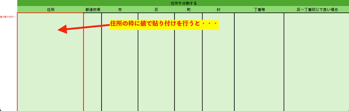 住所の分類分けExcelで解決します 1つの住所を都道府県、市町村、その他のカテゴリに自動で分ける イメージ2