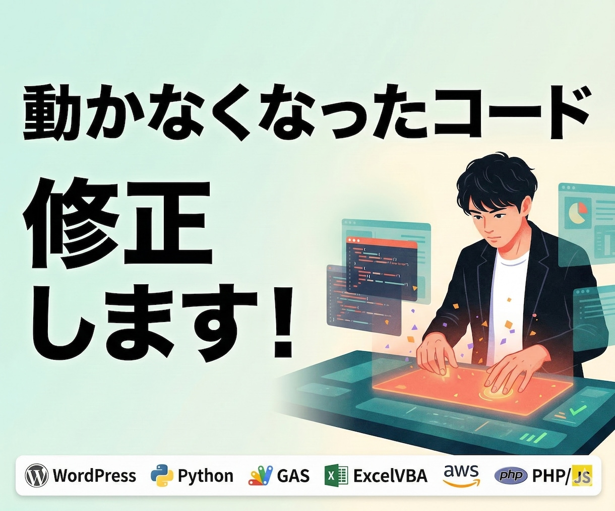 前任者と連絡取れないシステム改修します 解析と改修の工程を分けて進める、安心設計の改修代行をします イメージ2