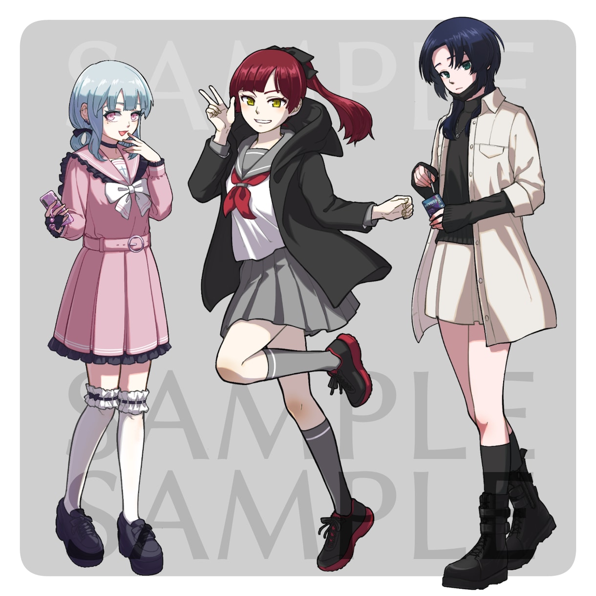 アニメ塗りの立ち絵を描きます TRPGや動画の立ち絵に使用できます イメージ3