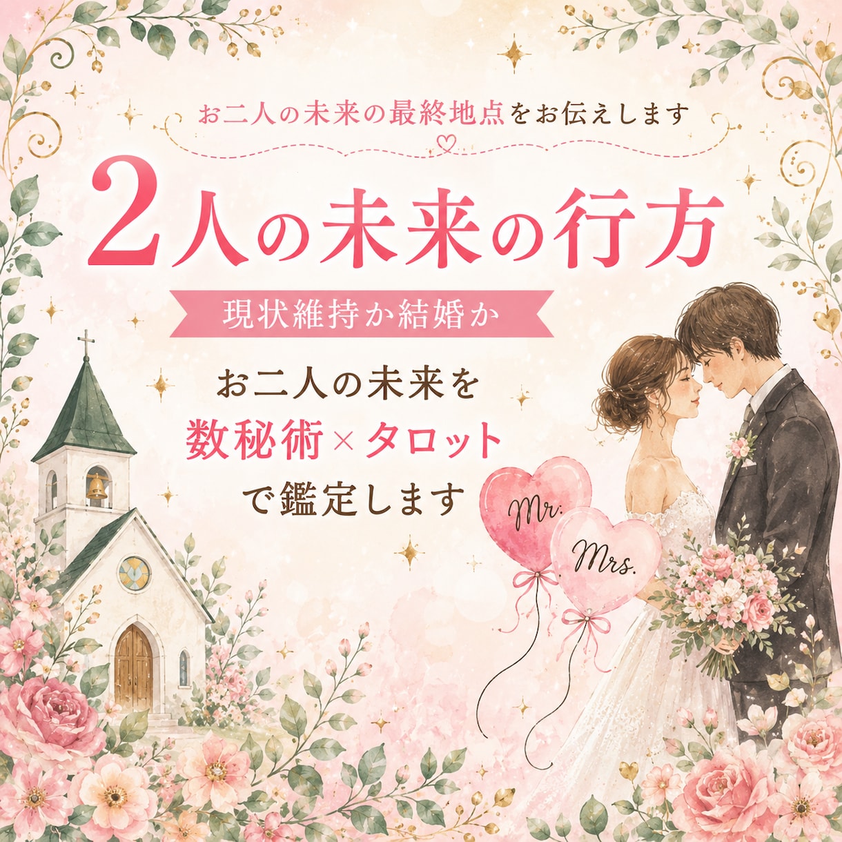 現状維持か結婚か二人の未来を鑑定します お二人の未来の最終地点をお伝えします イメージ1