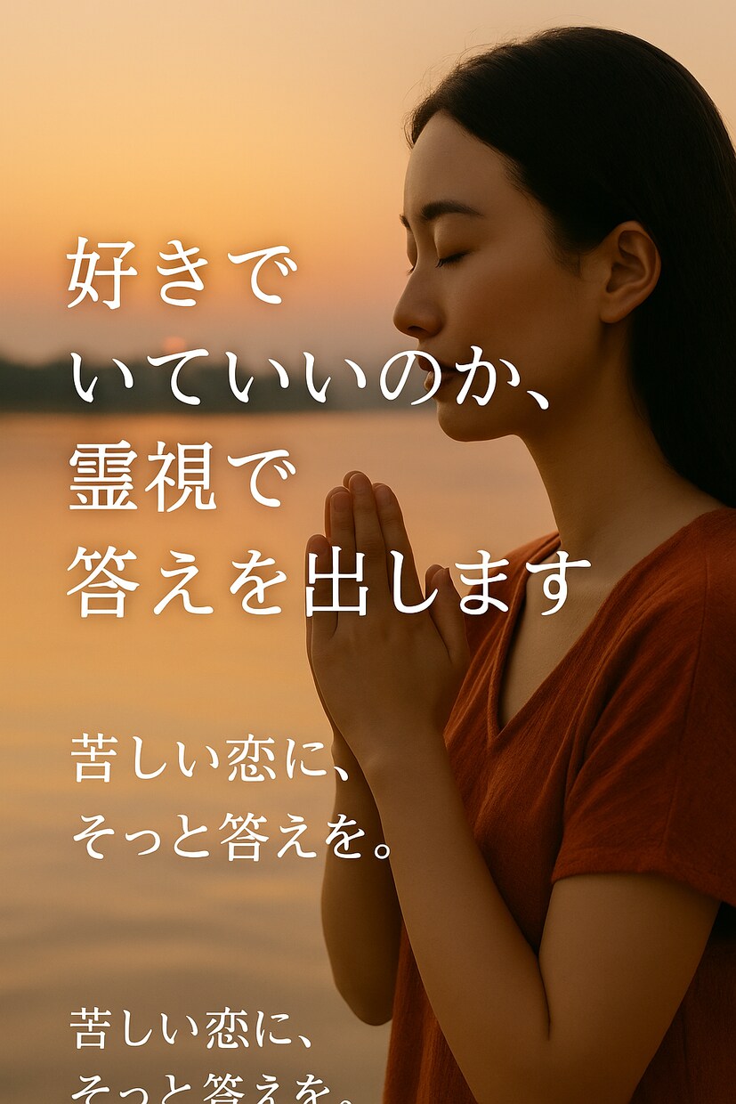 この恋を続ける？霊視でお二人の事ご縁をみます 曖昧な関係の真実と、あなたの本音を霊視で言語化します イメージ4