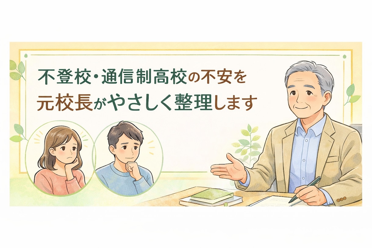 保護者の不安整理をお手伝いしますます 不登校や進路の不安をやさしく整理します イメージ1