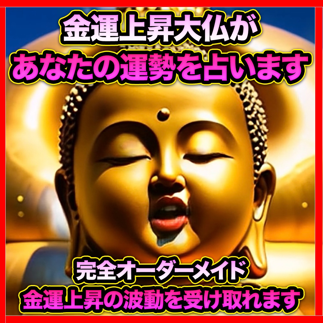 金運上昇大仏があなたの運勢について占います SNSで有名な「金運上昇大仏」があなたの運勢を占います イメージ1