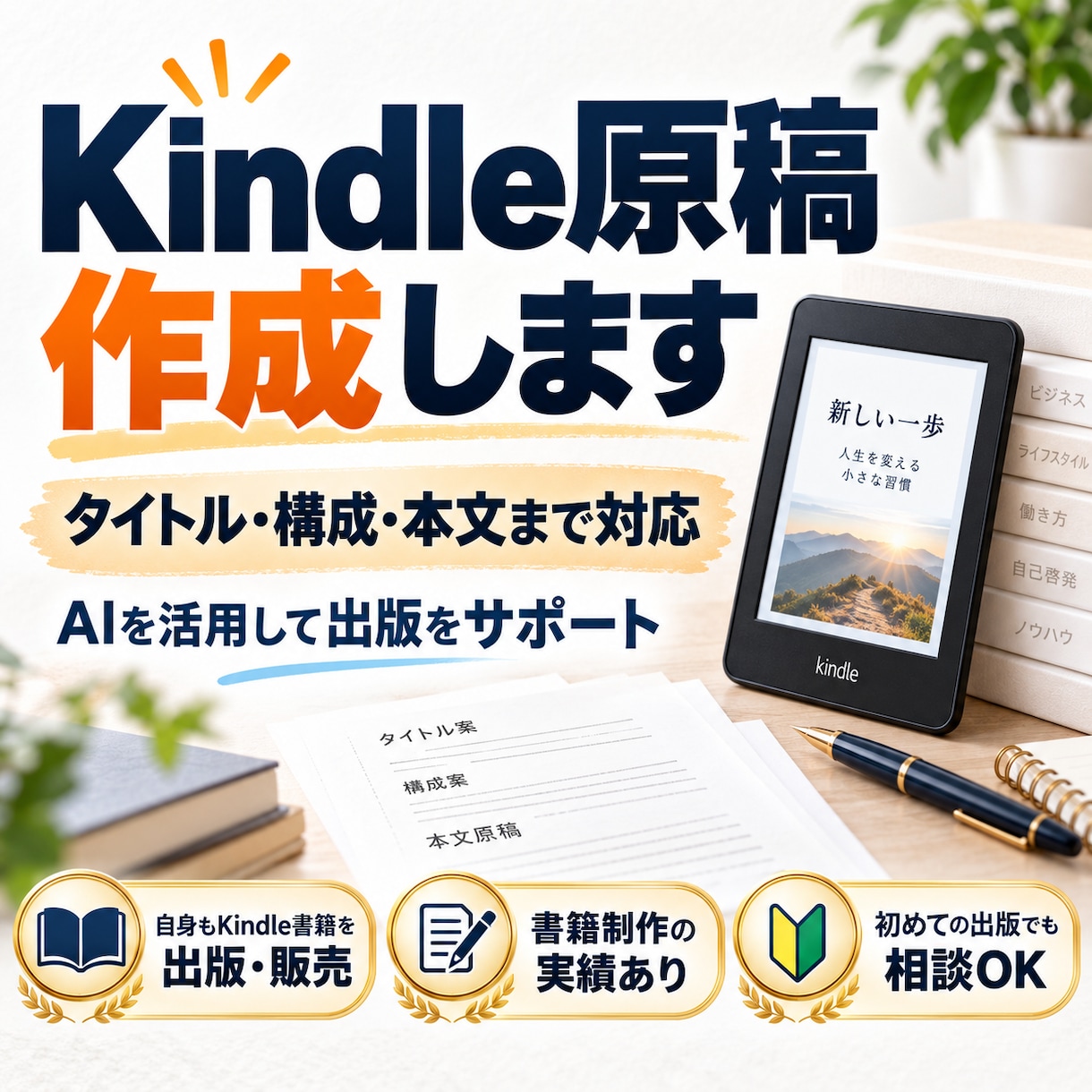 Kindle電子書籍を企画から本文までまとめます 「Kindle出版したいけれど文章が書けない」を解決します。 イメージ1