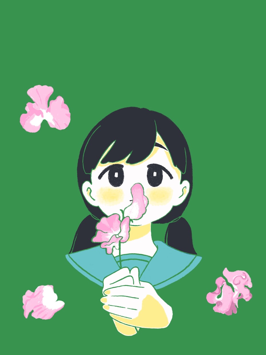 花×女の子のイラストを描きます お好きな花で、世界に一つだけのイラストを イメージ2