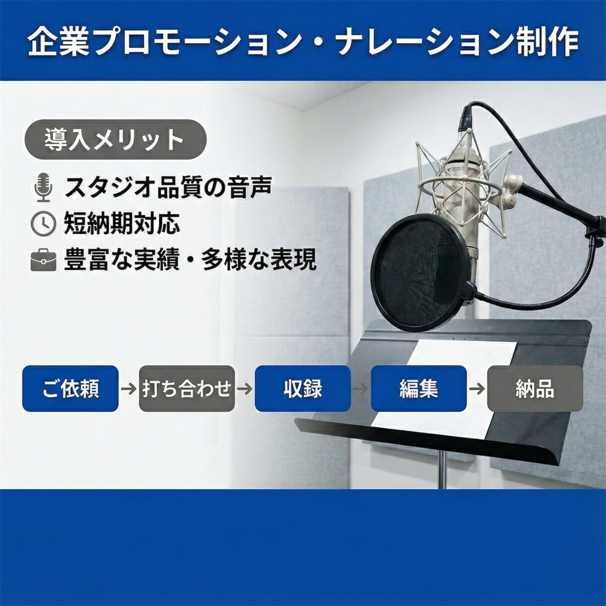 プロナレーターが読み上げます 元事務所ナレーターが高品質ナレーション収録します イメージ2