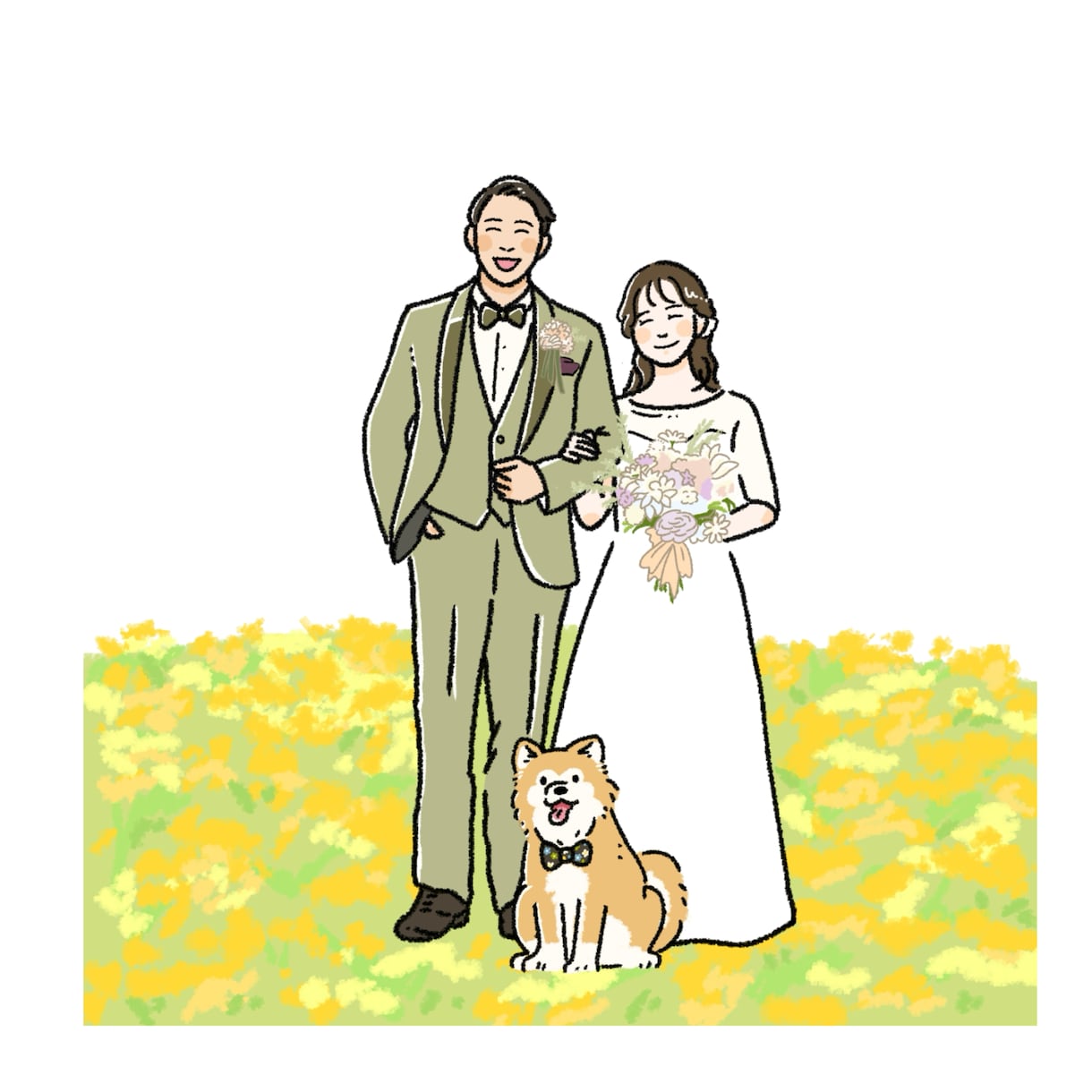 ウェディングにぴったり！シンプルなイラスト描きます 追加料金なし◎ウェルカムボードや思い出に♪ イメージ9