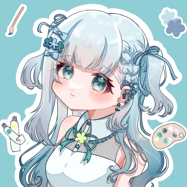 アイコンやサムネイルに！可愛い女の子描きます 透明感があるとぅるとぅるしたイラストを提供致します！ イメージ1