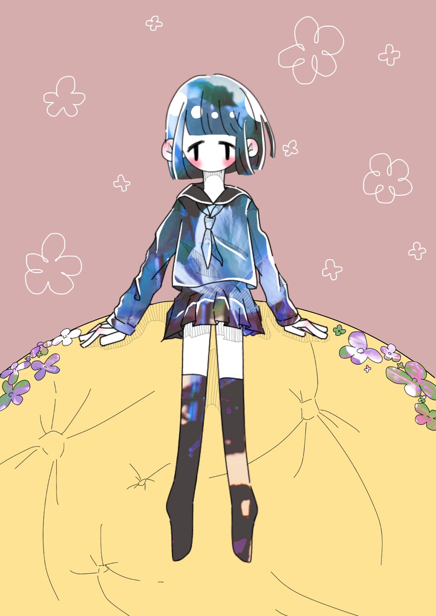 可愛い×儚さのあるイラスト描きます アイコンや配信、MV用イラストに是非！ イメージ6