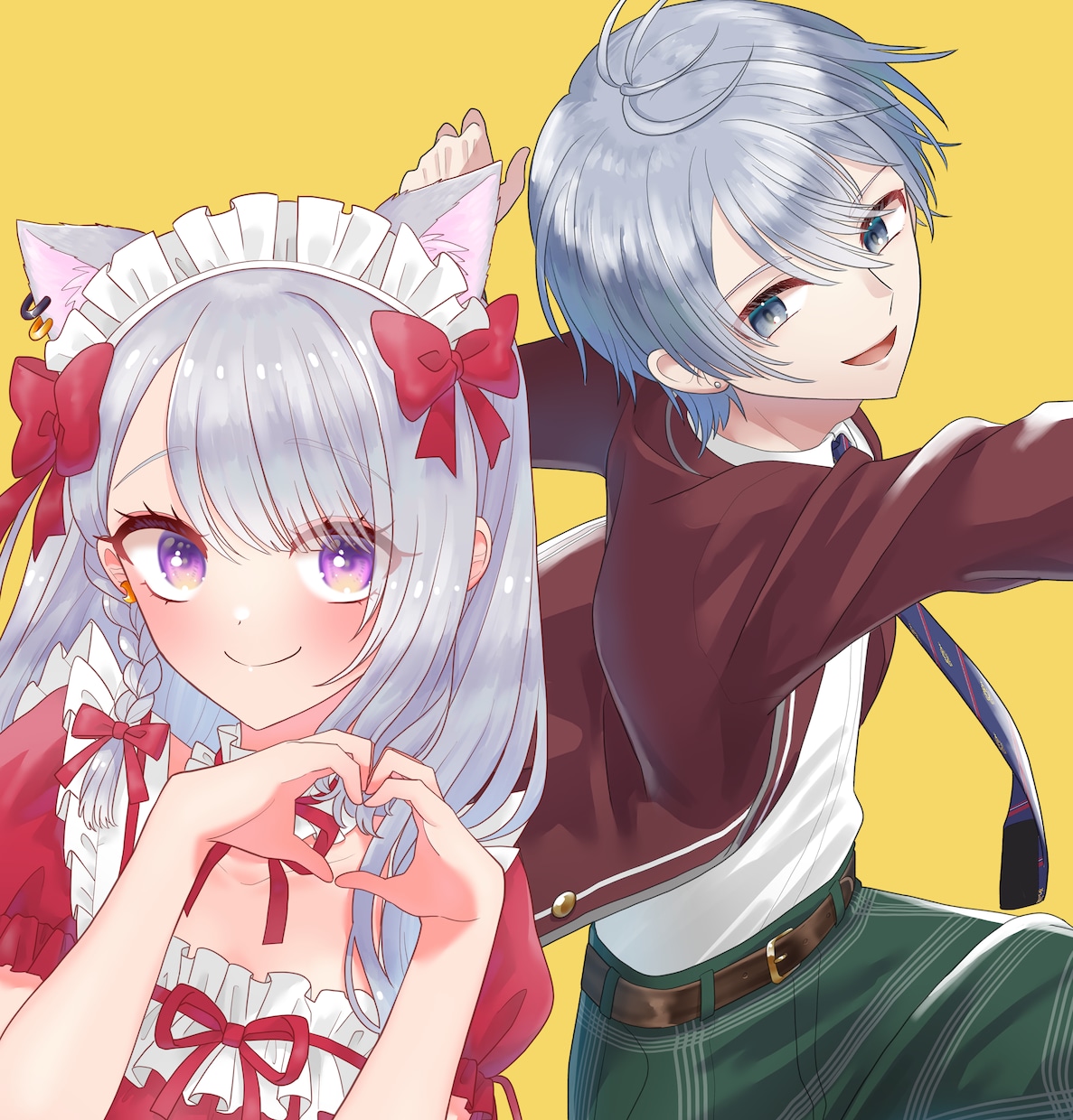 バストアップ、立ち絵、一枚絵、男女描けます アイコンやサムネイル、グッズに！ イメージ1