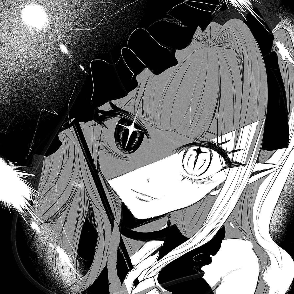ストーリーを感じさせるモノクロイラスト描きます 短期で納品可能　ほんのりダークからポップまで幅広く イメージ5