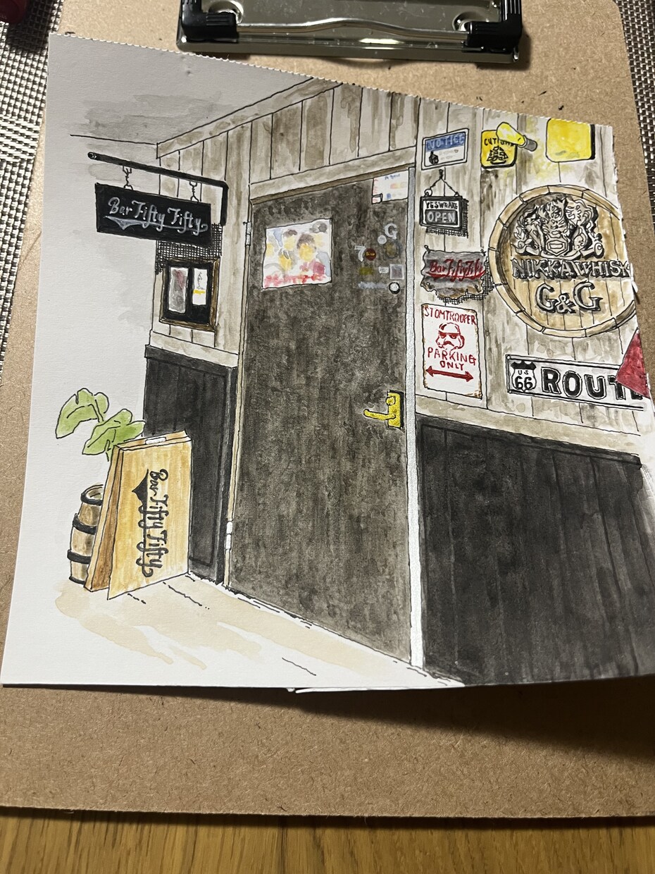 大切なお店やお家を手描きの絵にします 写真から温かみのある一枚を描きます イメージ1