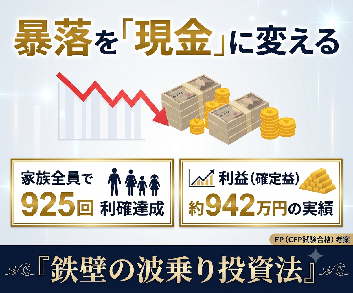 鉄壁の「波乗り投資法」の実践をFPがサポートします 波乗り投資法の疑問を解決！投資家＆FPが個別にお答えします イメージ1