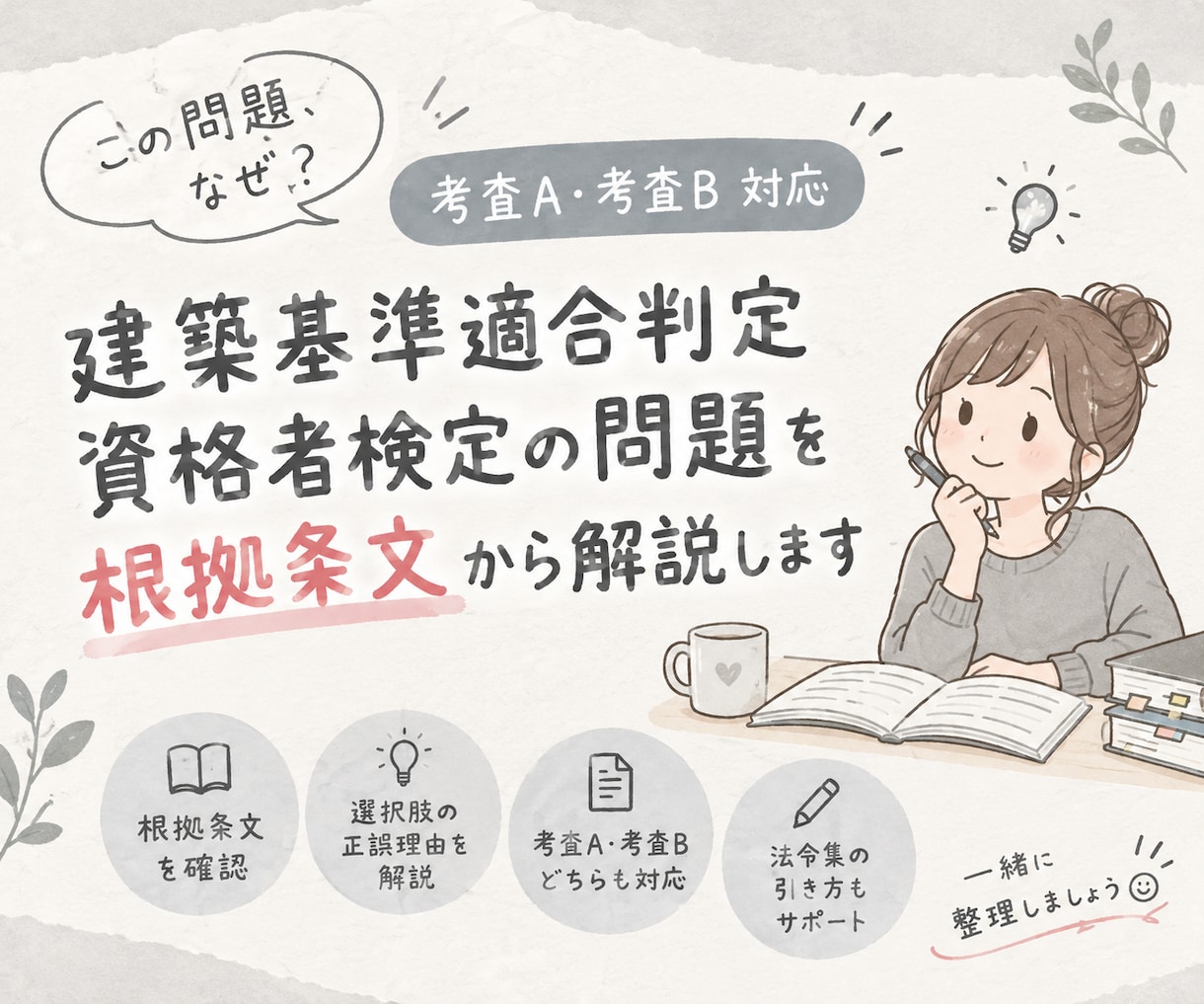 建築基準適合判定資格者　考査A・B 解説します 「なぜこの答えになる？」を法令の根拠から丁寧に解説します イメージ2
