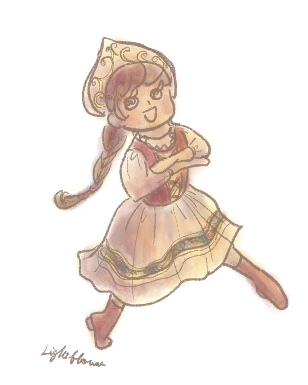 バレリーナのイラストを描きます プレゼント・SNSアイコンに最適です♪ イメージ4