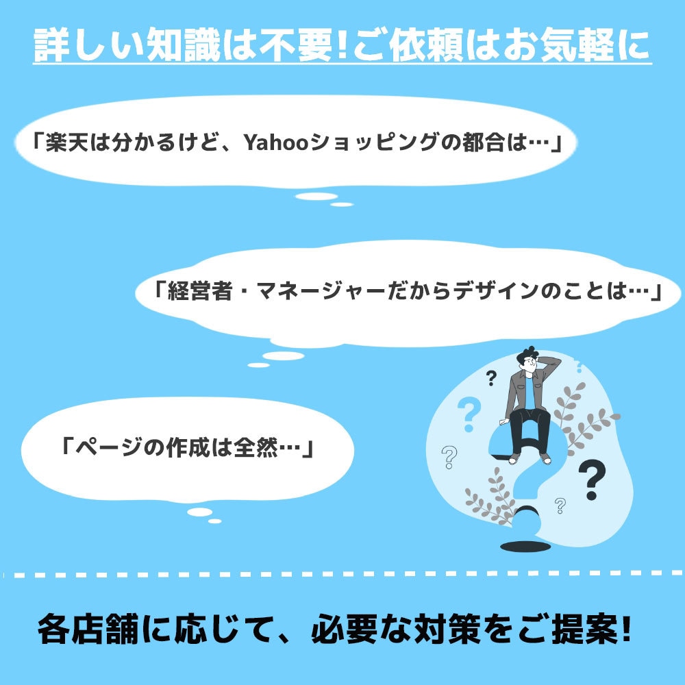 ECサイトのコンサル・お悩み相談承ります 楽天・ヤフーショッピング・amazonの困りごとはこちらへ! イメージ4