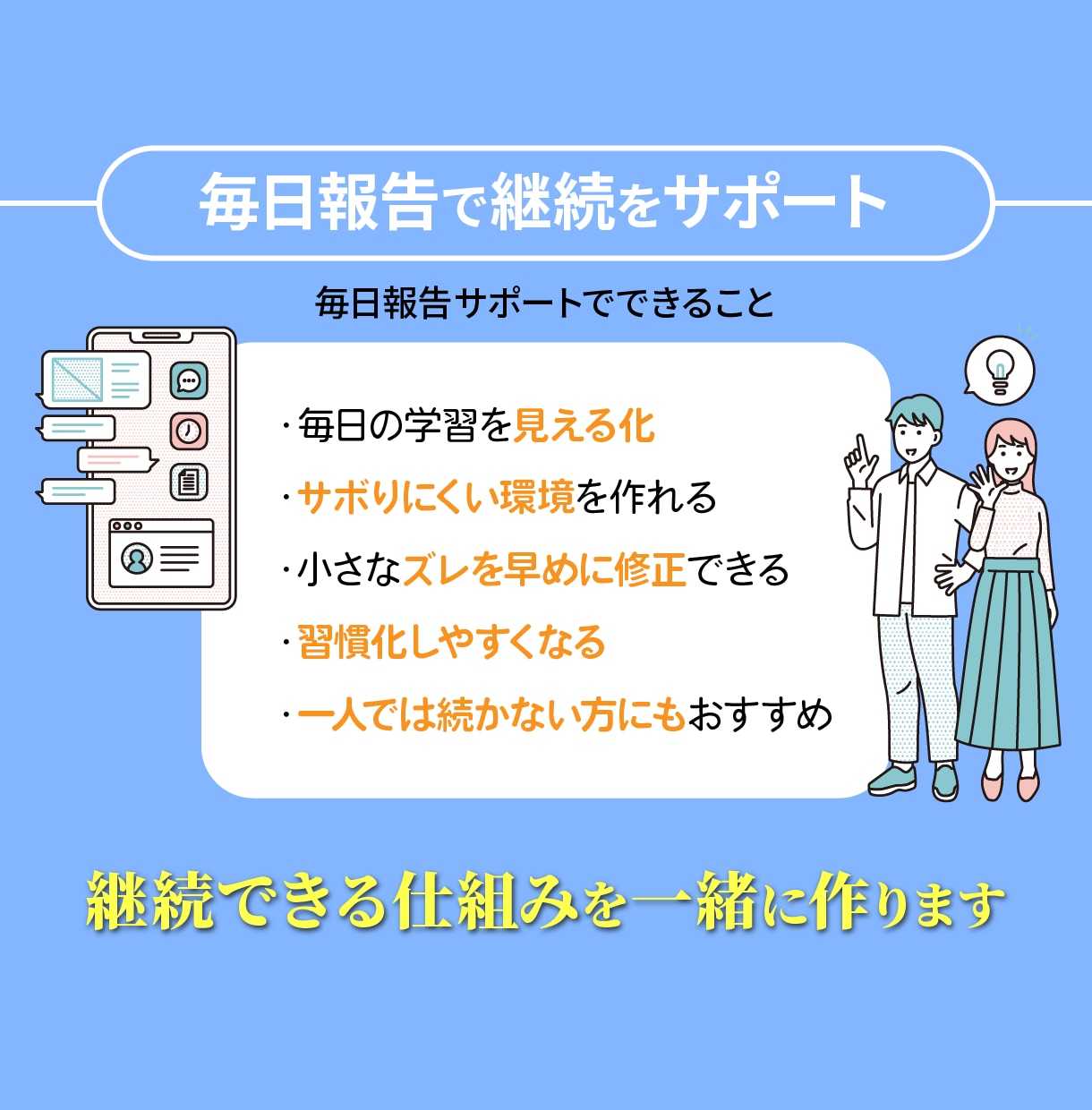 簿記1～3級の合格に向けて１カ月間個別指導します 学習計画・進捗管理・質問対応を合格に向けて1か月間行います イメージ6