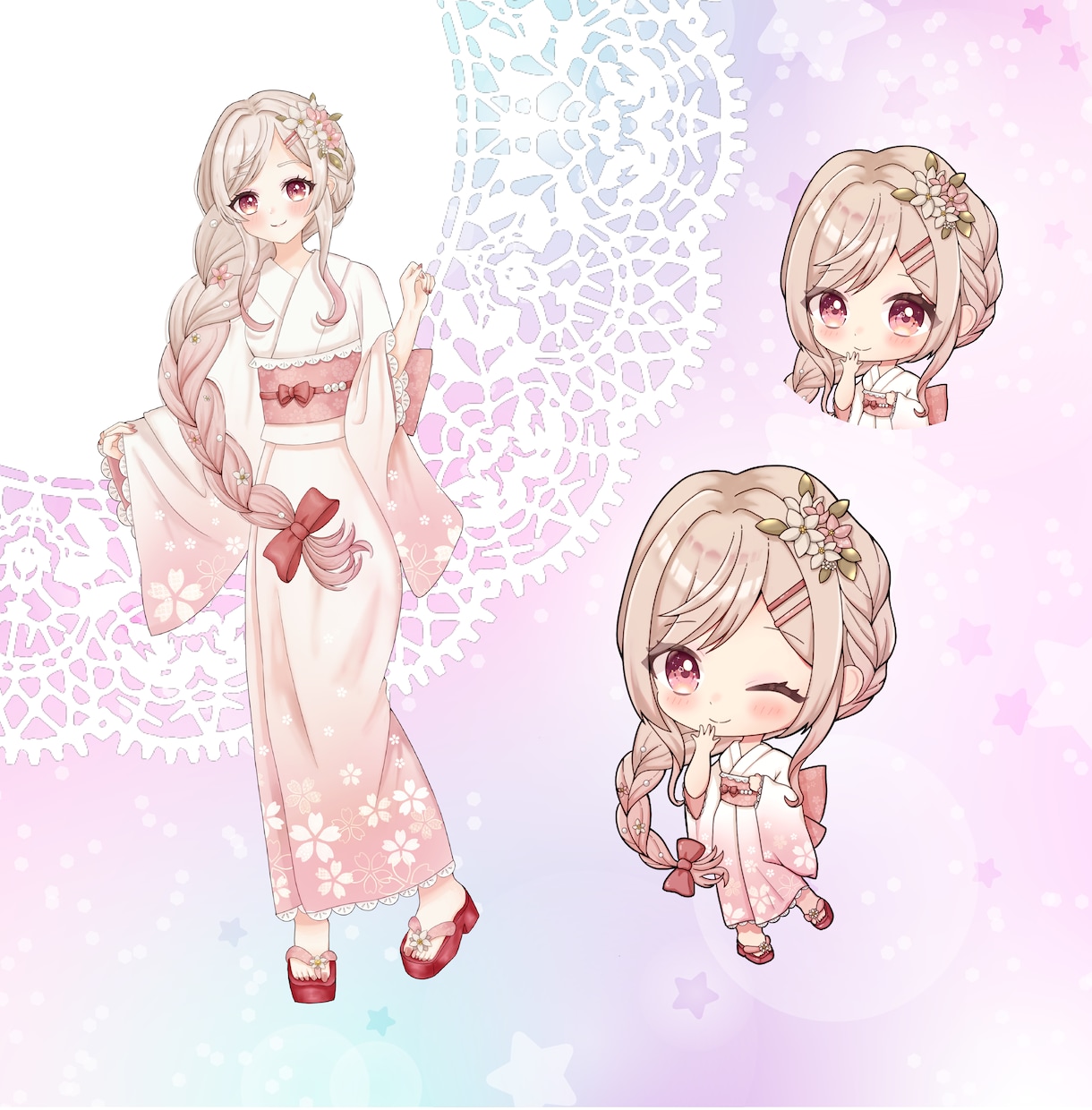 可愛いキャラクターデザイン&立ち絵をお描きます 商用OK◎Vtuber、イリアム、ゲームの配信等に♡ イメージ2