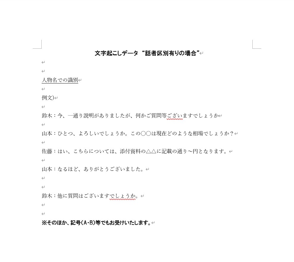 1分75円から文字起こしお手伝いします 議事録作成経験を生かして丁寧に作成いたします！※4月再開 イメージ3
