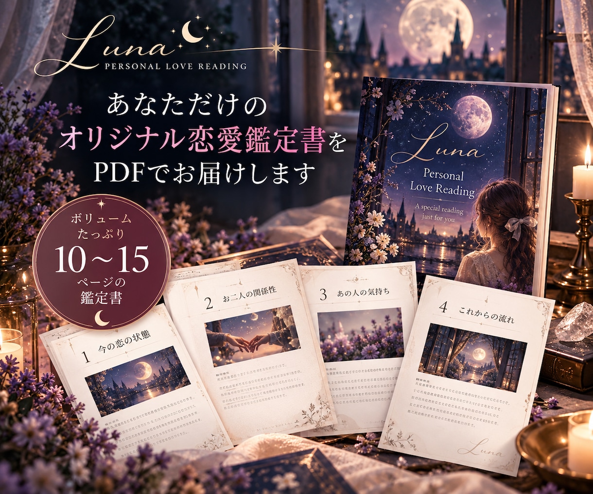 あの人の気持ちと2人のこれからを丁寧に読み解きます あなただけの恋愛鑑定書をPDFで丁寧にお届け イメージ2