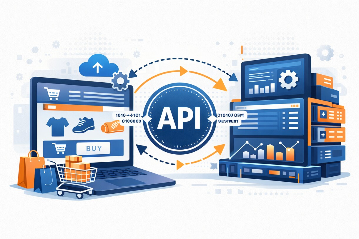 ECサイトをERP・PIMとAPI連携します 受注・在庫・商品データをECサイトへ自動同期 イメージ1