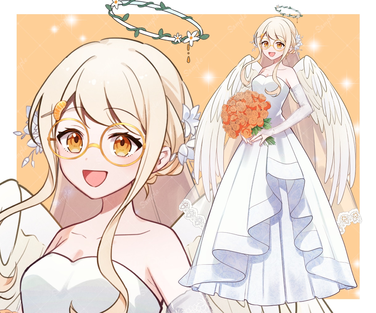 早期納品◎ウエディングドレスのイラスト描きます IRIAMでも使えます！お手頃価格で新衣装をお求めの方へ イメージ9