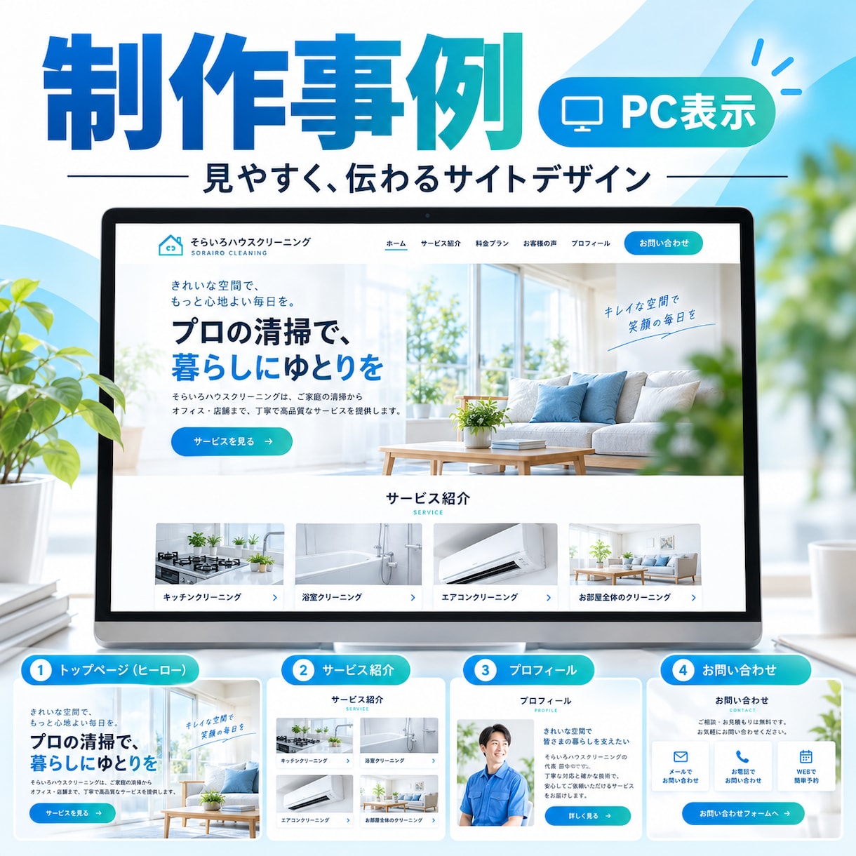 個人・小規模事業向けWebサイトを制作します 見やすく伝わるシンプルなホームページを丁寧に制作 イメージ2