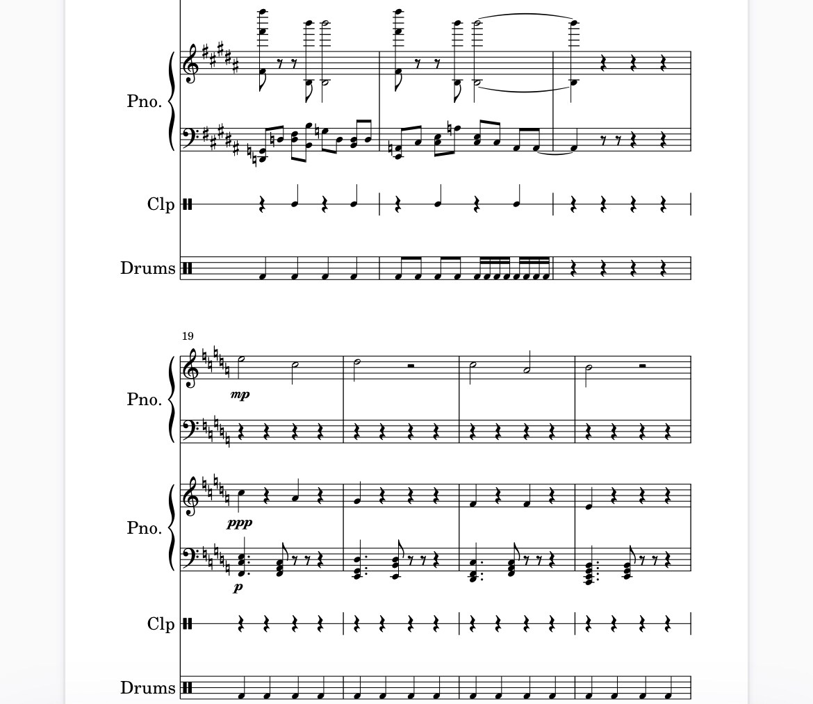 ピアノ楽譜作成致します 希望に合わせて色々なパターンで作れます　絶対音感有りです イメージ1