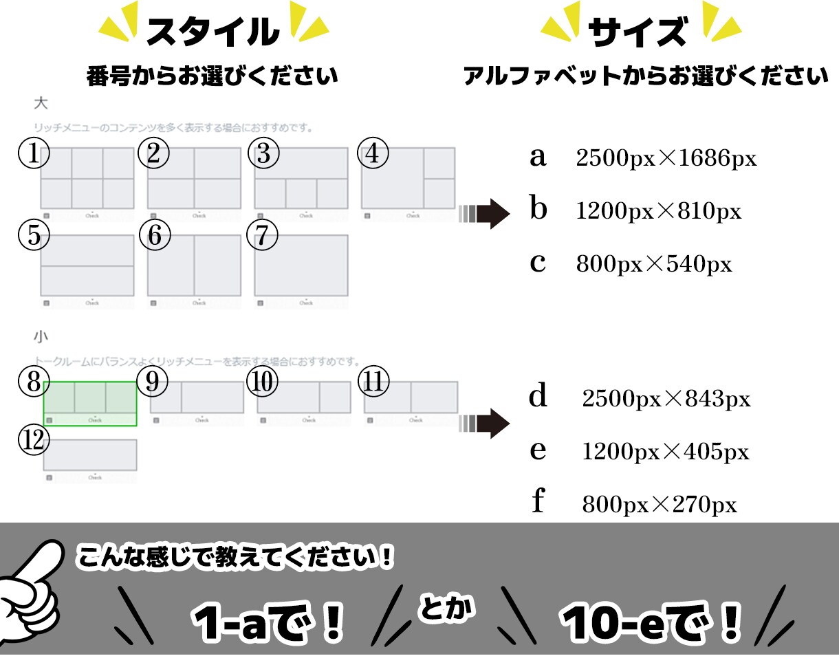 ラインリッチメニューを作成いたします デザインが決まってなくても一緒に本気で考えるデザイナー イメージ2
