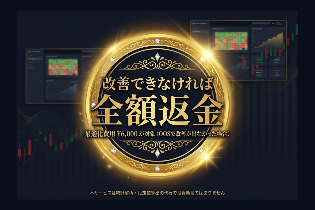 含み損EAをバックテストで破綻診断します 先着5名1000円｜ナンピン/マーチンも破綻リスク診断 イメージ9