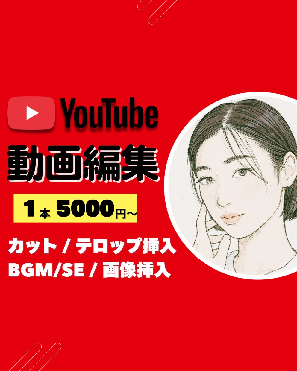 ユーチューバー応援！動画編集依頼を受けつけます 最短3日納品！お急ぎの方にピッタリ！ イメージ1