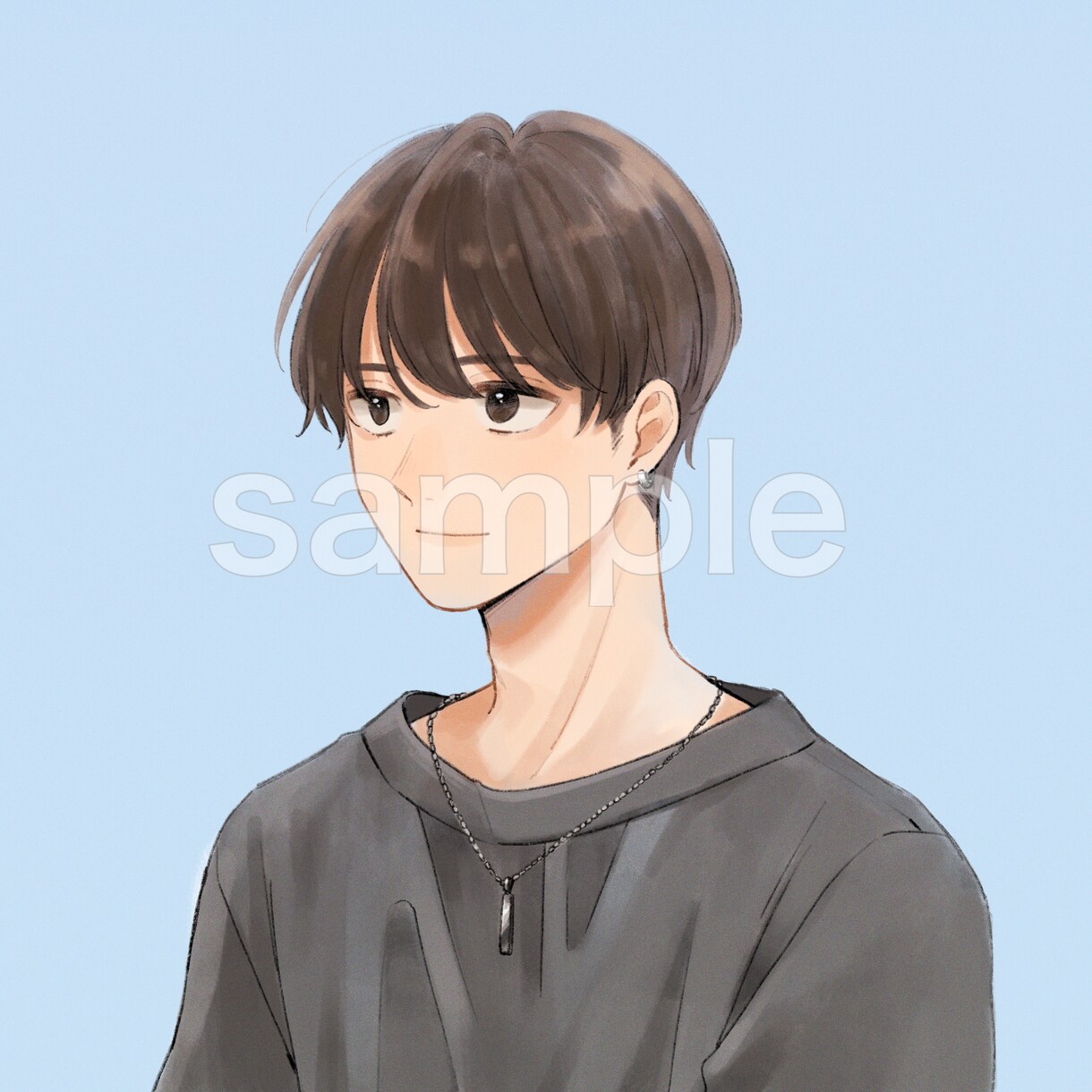SNS用アイコンイラスト作成致します 柔らかい雰囲気の可愛い女の子や男の子のイラスト イメージ5