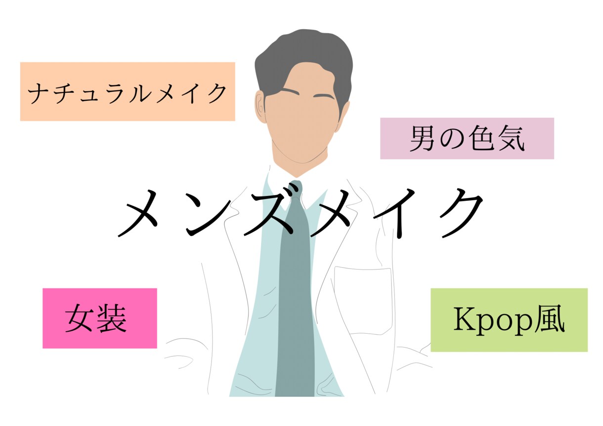 男性限定！貴方のご希望メイク1からアドバイスします メイクが全くわからなくて大丈夫！なりたい貴方になりましょう！ イメージ1