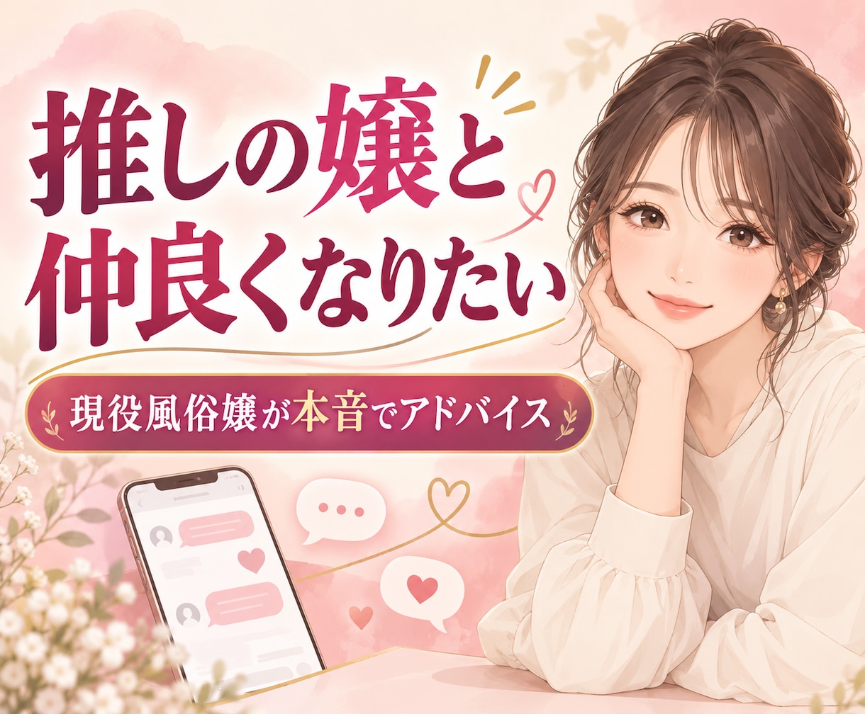 現役風俗嬢が推しの嬢との距離の縮め方を教えます 営業？脈あり？LINE・差し入れ・店外の誘い方を女性側の本音 イメージ1