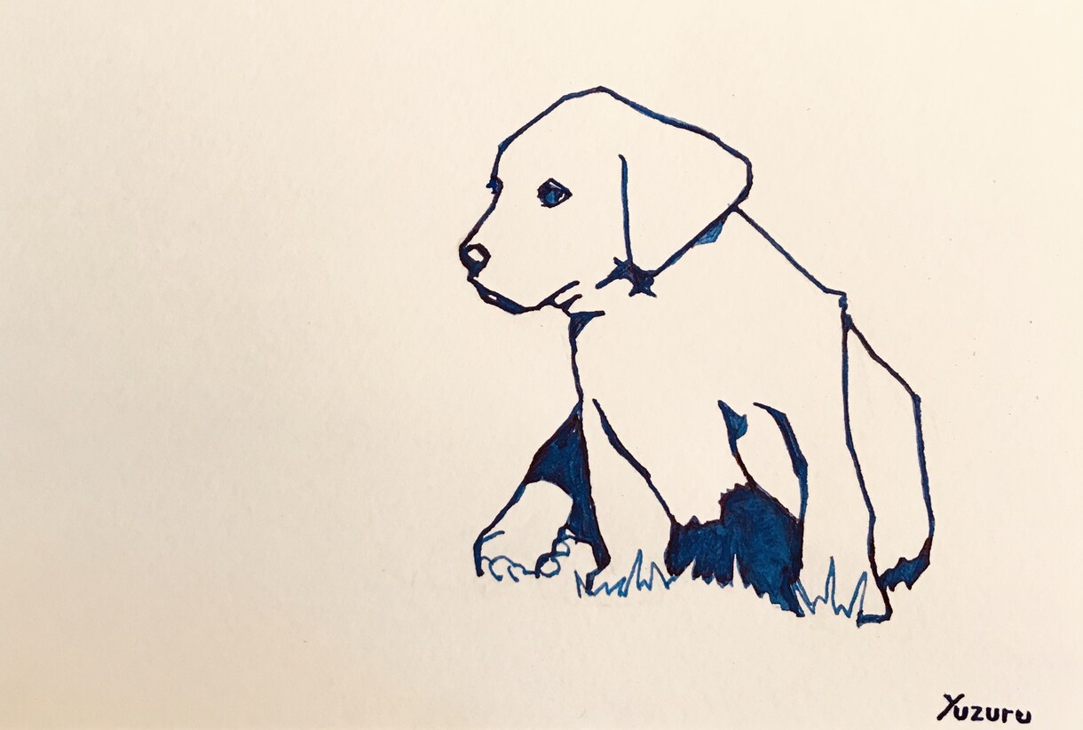 大切なペットを青い似顔絵にします 犬・猫・鳥…動物の絵をアイコンやバナーに！遺影やプレゼントに イメージ5