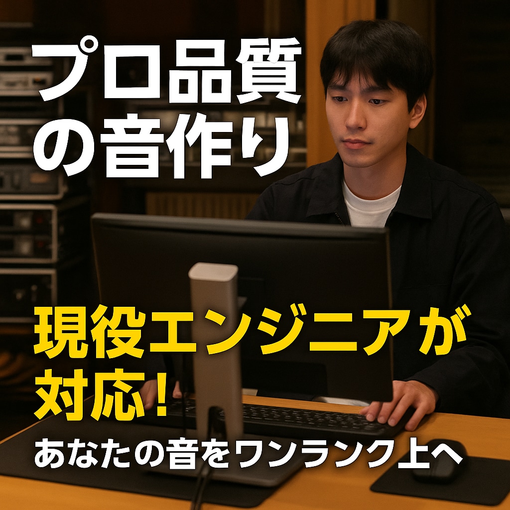 あなたの楽曲のミックス・マスタリングいたします プロ音質に仕上げたい方！ミックス、マスタリングを行います！ イメージ1
