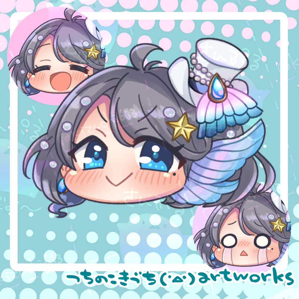 完全おまかせで顔だけデフォルメイラストを制作します 下描き提出、修正なしの安価プランです。 イメージ4