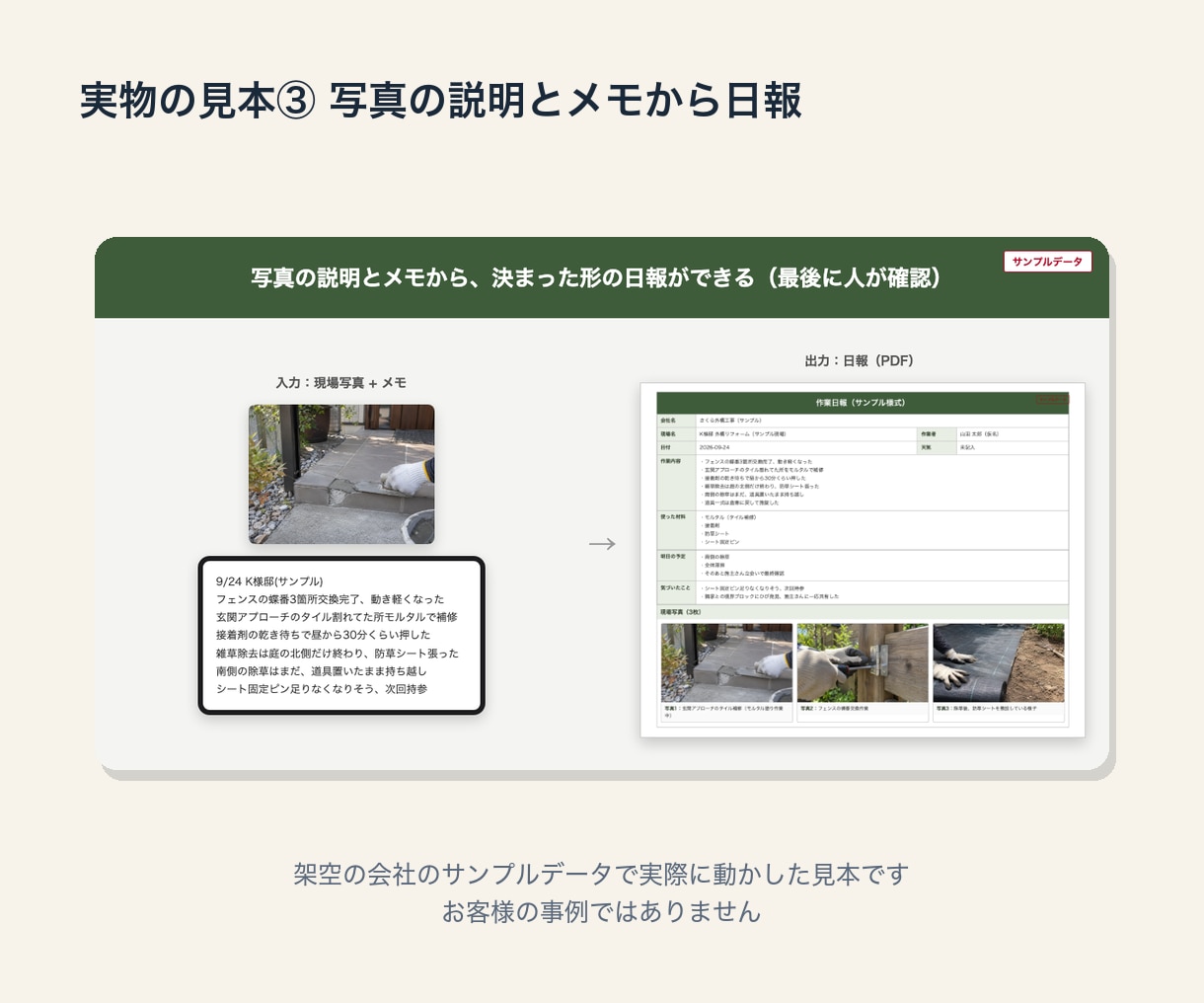 手でやる作業を1つ、最短半日で自動化して渡します 請求書・問い合わせ返信・日報。手打ちのものを自動で出します イメージ4
