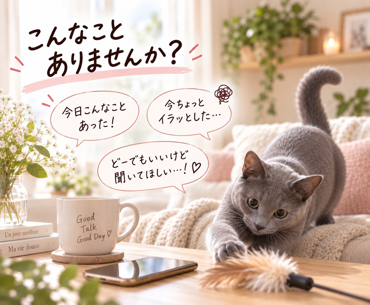 短時間専用ꕥ 今！この気持ち聞いて！をお聴きします ホントにどーでもいいけど誰かに話したい！ イメージ2