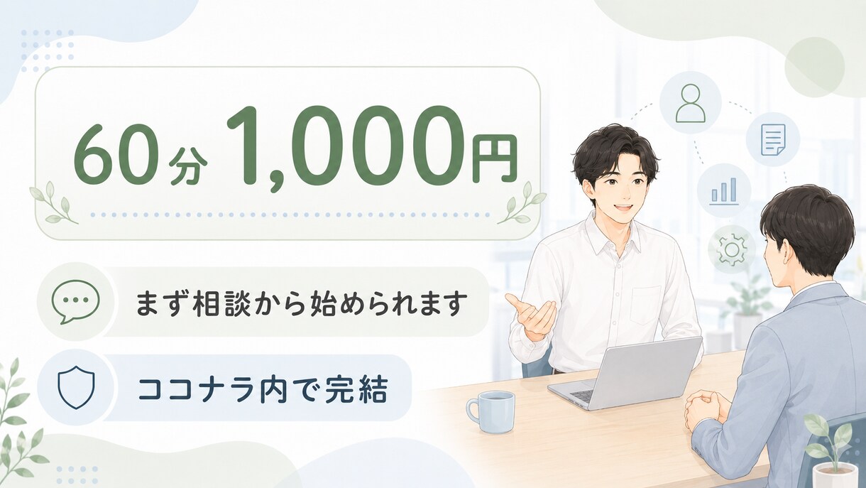 法人向けAI活用相談に60分対応します 社内業務への使い方をやさしく整理 イメージ6