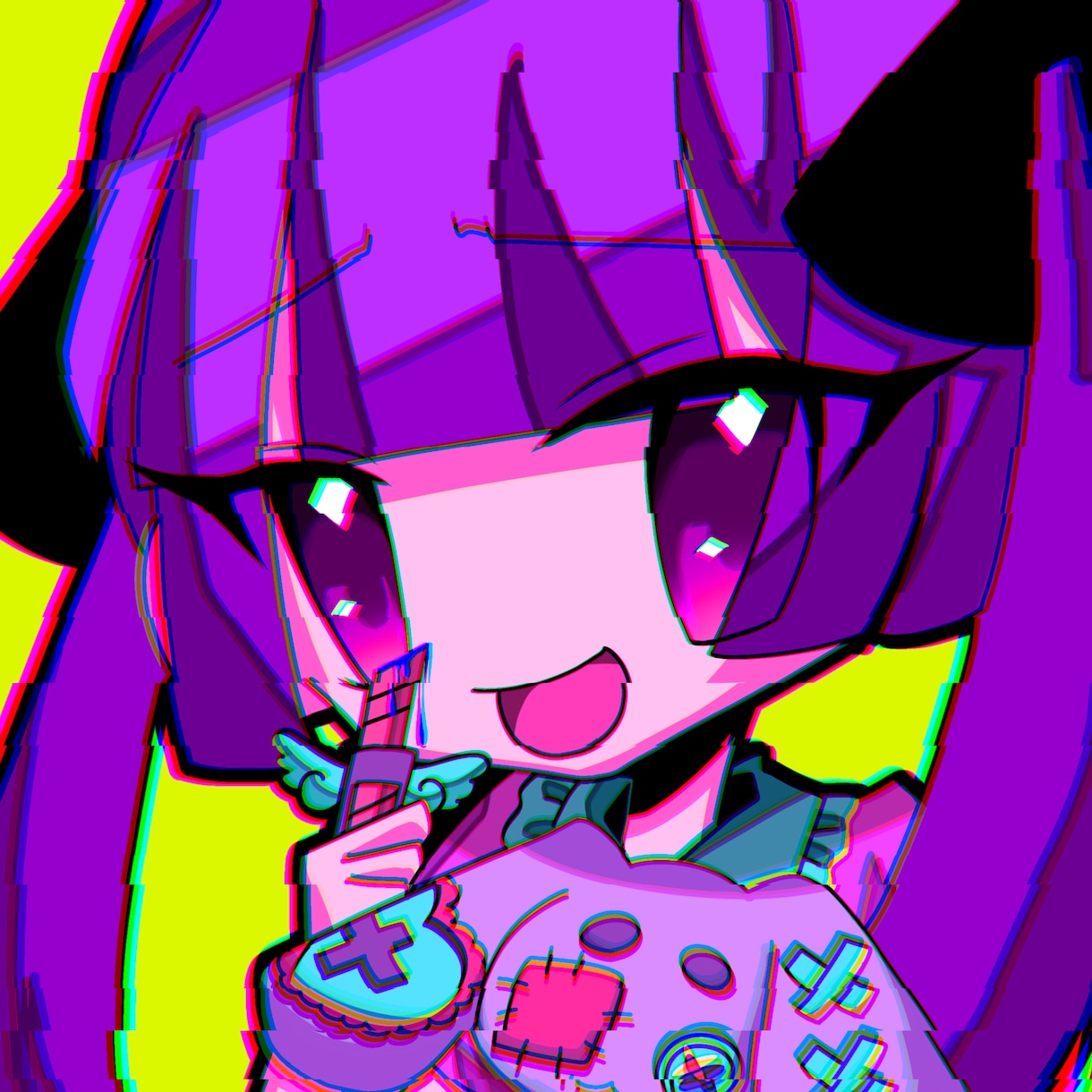 かっこかわいいSNSアイコンを描きます サブカル系、地雷系のかっこかわいい子をお描きします！ イメージ2