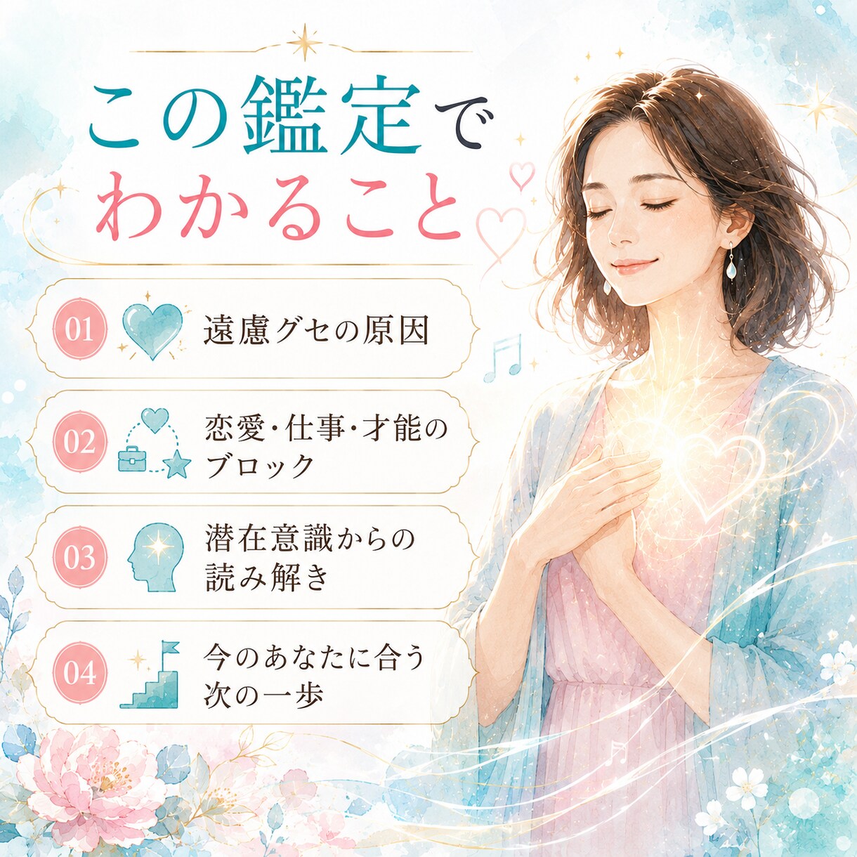 遠慮して本音が出せない原因を鑑定します 恋愛・仕事・才能を止める原因を潜在意識から読み解く イメージ3