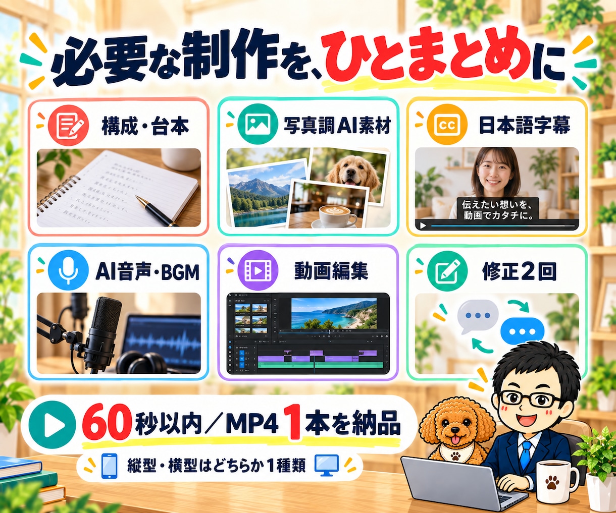 AIで商品紹介・PRショート動画を制作します 写真調素材で60秒｜構成・字幕・音声・編集までお任せ イメージ4