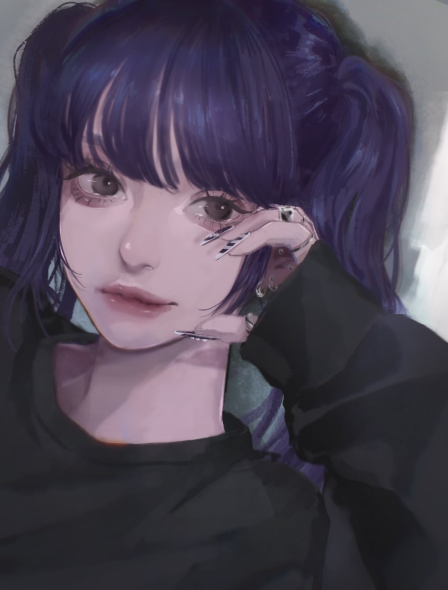 SNS映え、ダウナー系、病み系イラスト承ります ヘッダー/MV/グッズ/ジャケ/幅広く対応いたします。 イメージ1