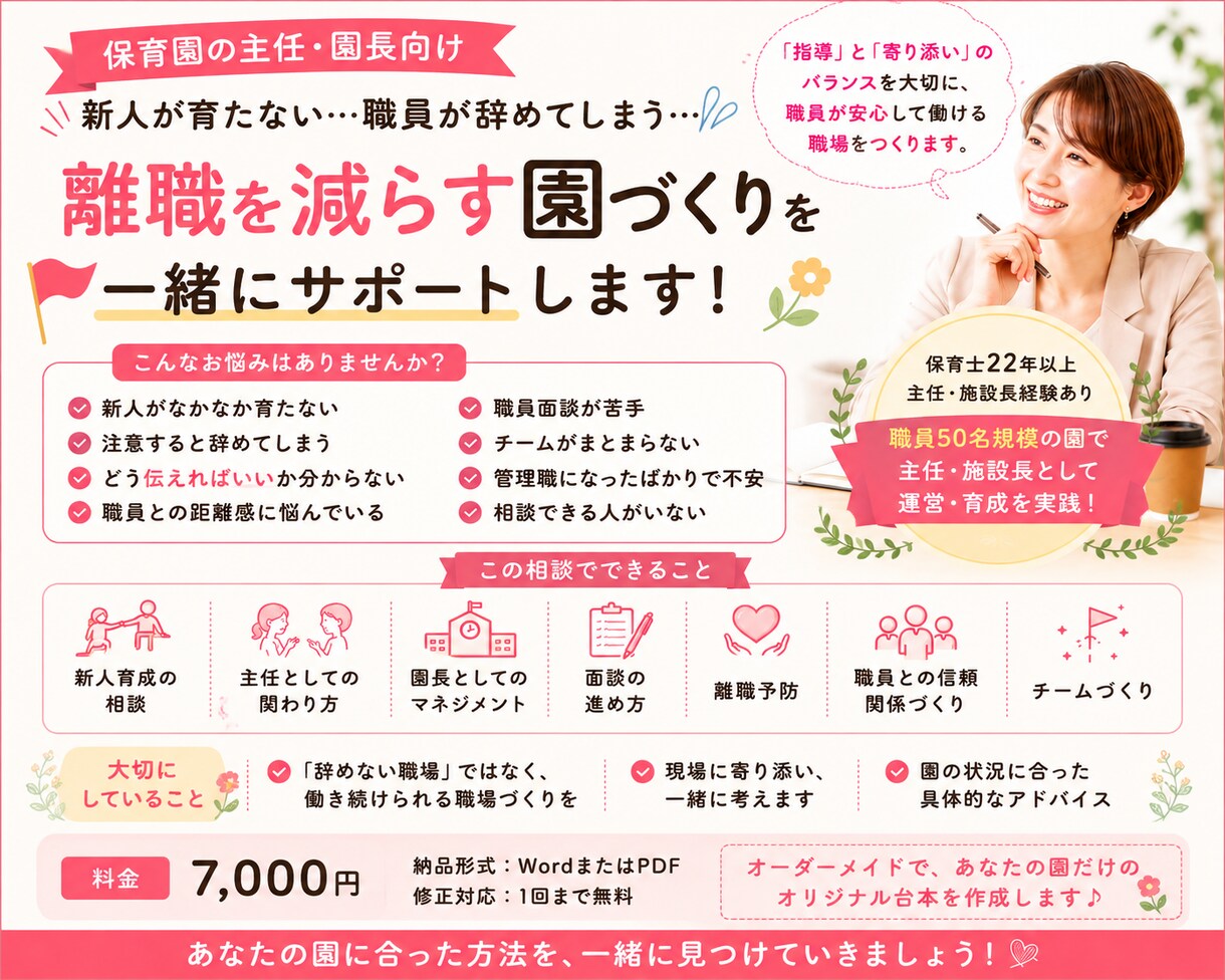 職員育成・離職を減らす職場づくりをサポートします 離職を減らす職場づくりを支援します イメージ1